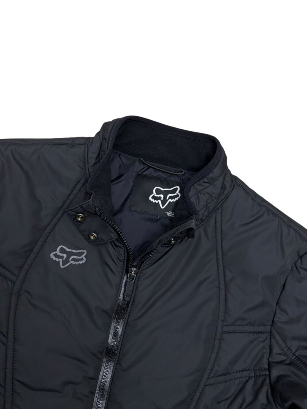 FOX RACING Puffer Jacket Black Winter Light Parka Coat Womens Medium - Picture 2 of 5